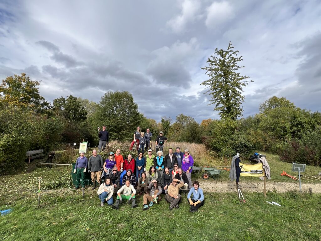 Pflegeeinsatz 29.BL-Naturschutztag - Biotop Am Stausee, 28.Okt.2023 (© NVVB)