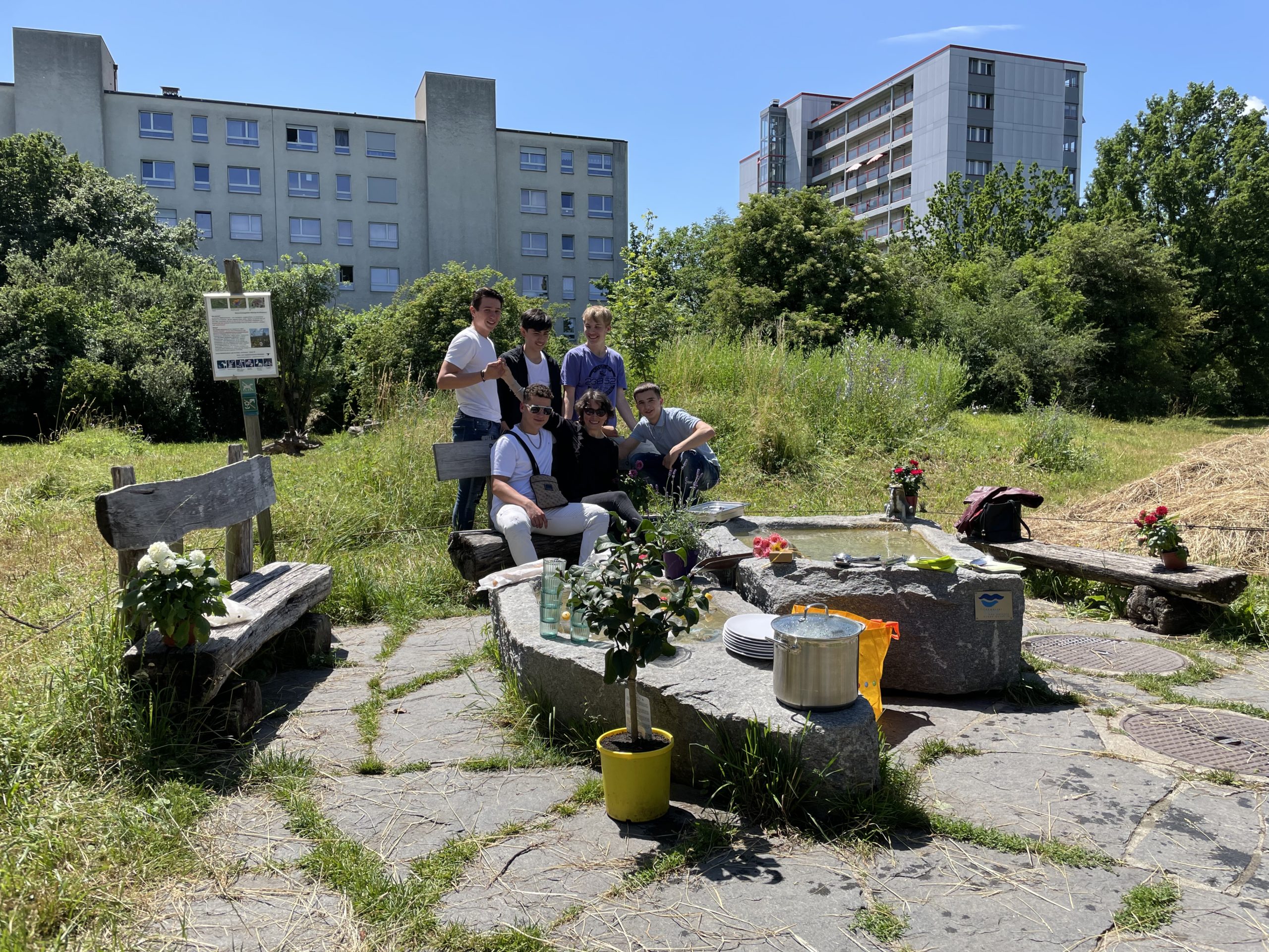 Abschlussessen der MOFA Tagessonderschule SEK I - Biotop Am Stausee, 21.Juni 2021 © NVVB