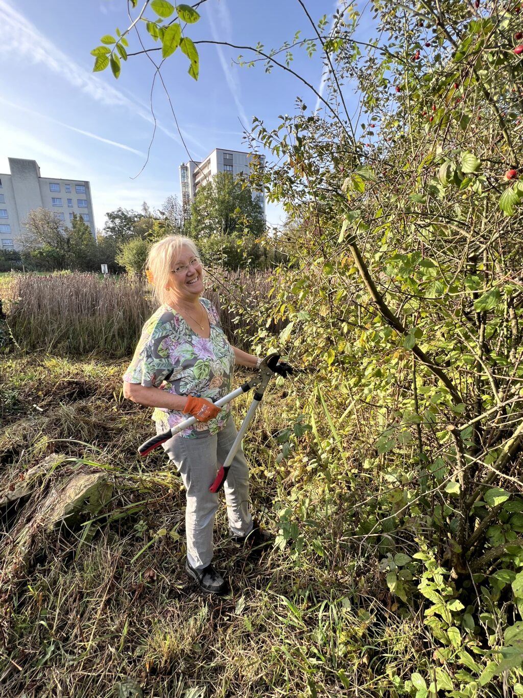 Pflegeeinsatz 28.BL-Naturschutztag - Biotop Am Stausee, 29.Okt.2022 (© NVVB)